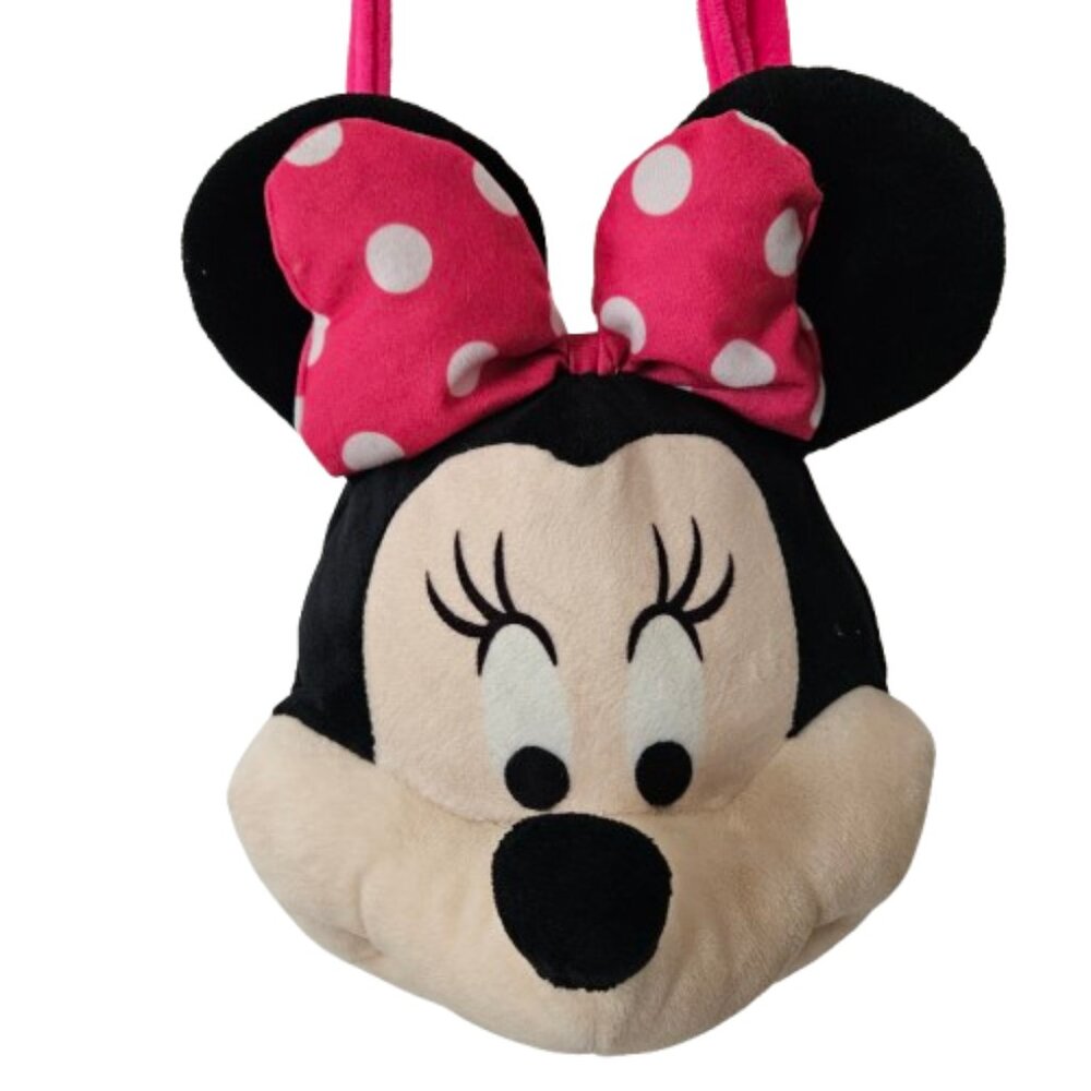 Fast Forward Disney Junior Minnie Mouse Plush Crossbody Shoulder Bag - Picture 2 of 10